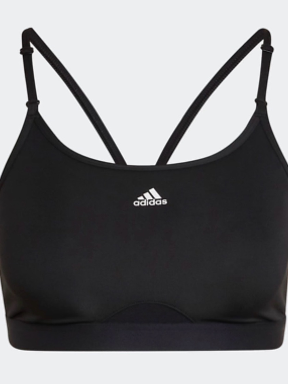 adidas Black Minimalist Strappy Light-Support Sports Bra